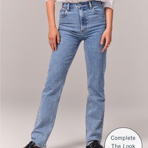 Abercrombie 90s Slim straight high rise jean